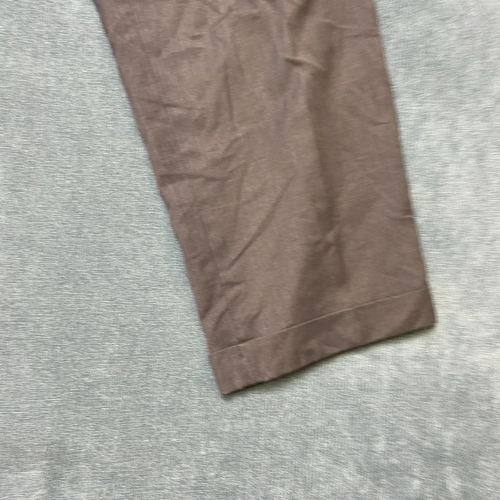 Braggi By Louis Raphael Dress Pants Mens 31x29.5 Brown Pleated Hem Cuffed Hem